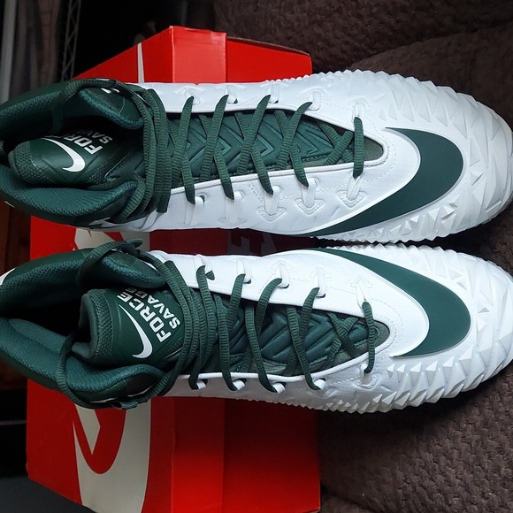 Mens Force Savage pro td cleet. Nike size 15 white/green - Picture 5 of 6